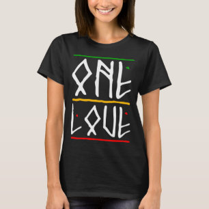 One Love Rasta Colors Reggae T-Shirt