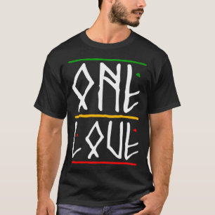One Love Rasta Colors Reggae T-Shirt