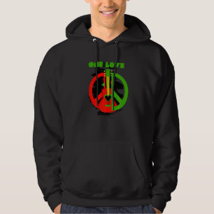 One Love Rasta Lion of Judah Reggae Roots & Cultur Hoodie