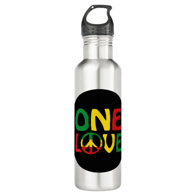 One Love, Reggae design 710 Ml Water Bottle (Front)