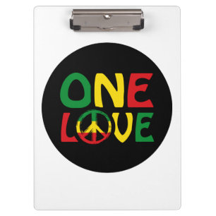 One Love, Reggae design Clipboard