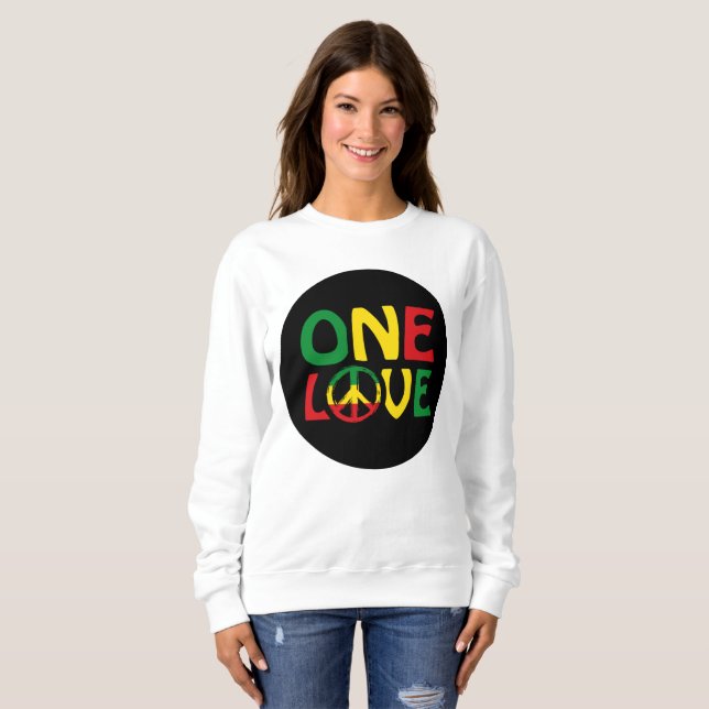 One Love, Reggae design Sweatshirt (Front Full)