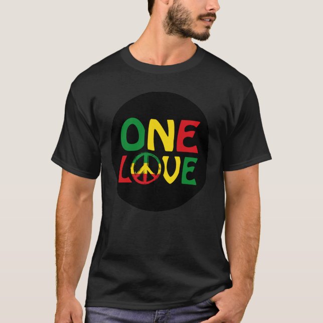 One Love, Reggae design T-Shirt (Front)