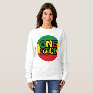 One Love, Reggae design with reggae colours Sweatshirt