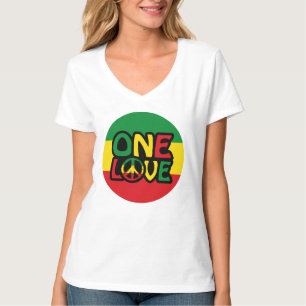 One Love, Reggae design with reggae colours T-Shirt