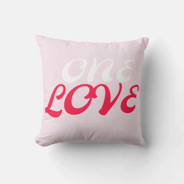 One love Throw Pillow (Front)