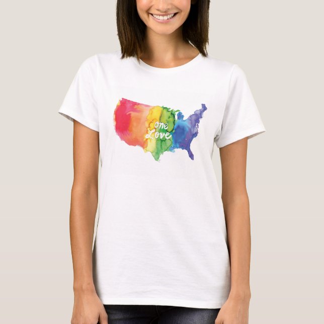 "One Love" Women's Pride T-shirt (Front)