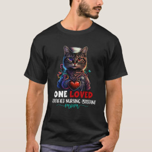 One Loved Certified Nursing Assistant Mum Cat Moth T-Shirt