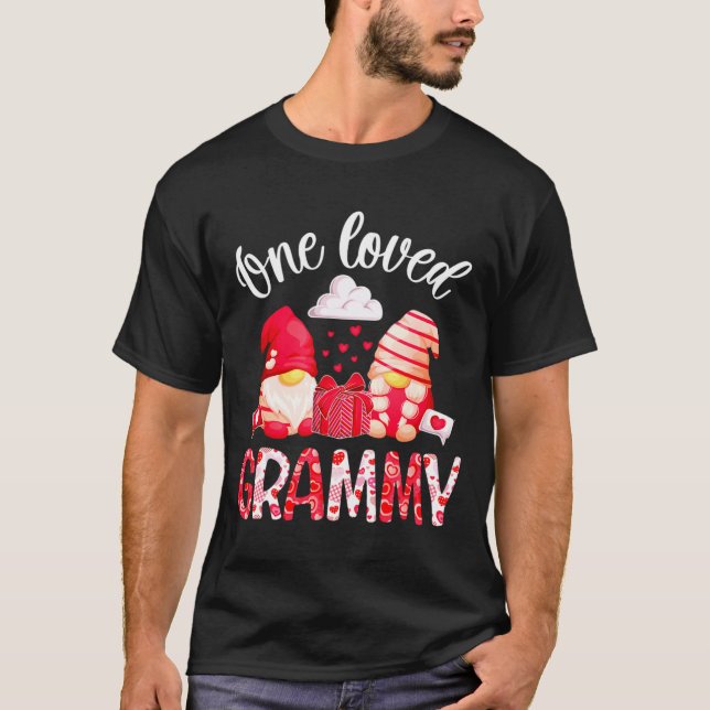 One Loved Grammy Valentine Grammy Grandma Valentin T-Shirt (Front)