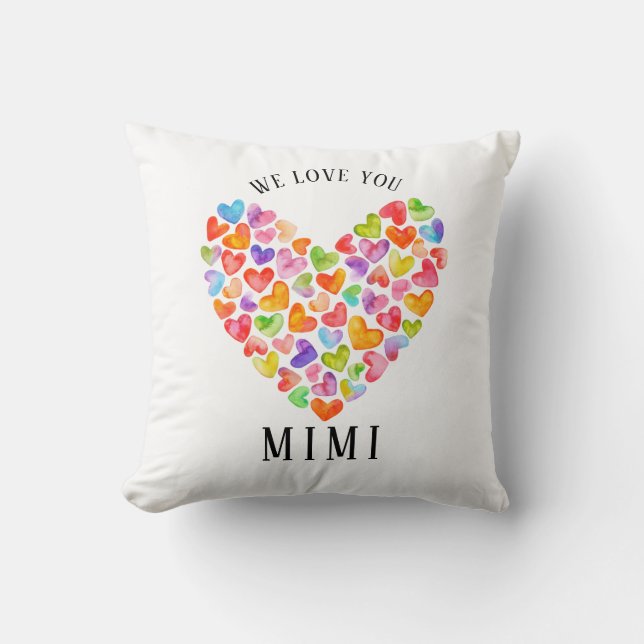 One Loved Mimi Throw Pillow (Front)