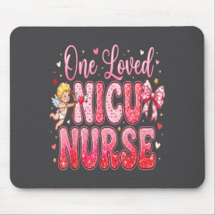 One Loved Nicu Nurse Valentines Day Shirt Nurses H Mouse Pad