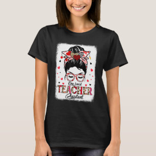 One Loved Teacher Leopard Plaid Valentine's Day Wo T-Shirt
