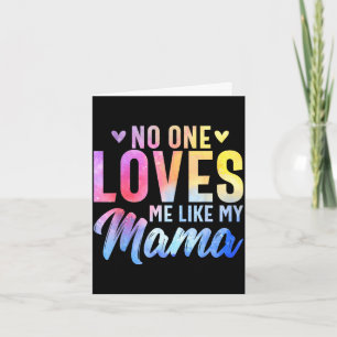One loves like mama - mother's day son and daughte card