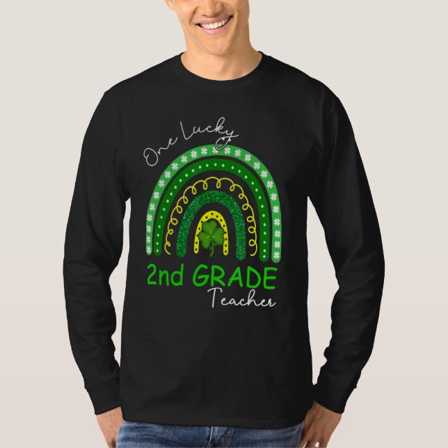 One Lucky 2nd Grade Teacher St Patrick's Day 2023  T-Shirt (Front)