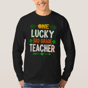 One Lucky 3rd Grade Teacher Leopard St Patricku201 T-Shirt