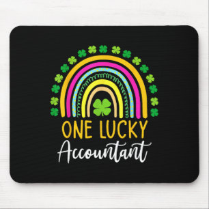 One Lucky Accountant St Patrick Day Shamrocks  Mouse Pad