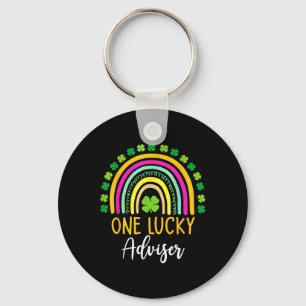 One Lucky Adviser St Patrick Day Shamrocks Key Ring