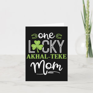One Lucky Akhal-teke Horse Mum Irish Horseback Rid Card