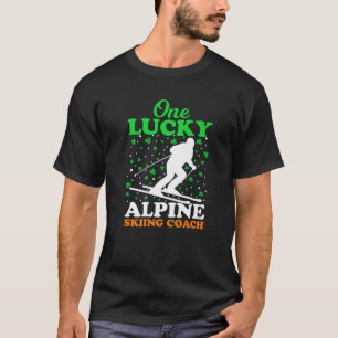 One Lucky Alpine Skiing Coach St. Patrick's Day T-Shirt
