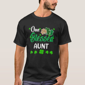 One Lucky Aunt Clover St. Patrick's Day Irish T-Shirt