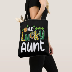 One Lucky Aunt Matching Family St Patrick's Day Tote Bag