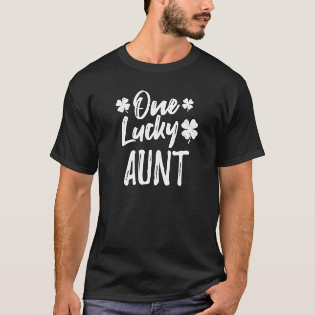 One Lucky Aunt St Patrick S Day Matching Pyjamas T-Shirt (Front)