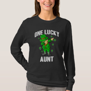 One Lucky Aunt St Patricks Day Dabbing Leprechaun  T-Shirt
