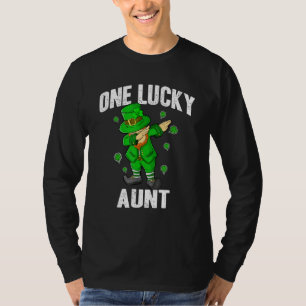 One Lucky Aunt St Patricks Day Dabbing Leprechaun  T-Shirt