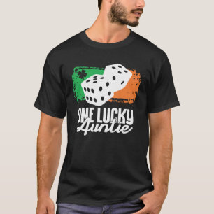 One Lucky Auntie Dice Game Family Group Matching T-Shirt