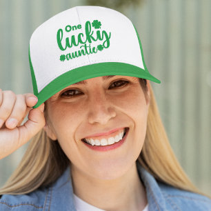 One Lucky Auntie Funny St Patrick Day Trucker Hat