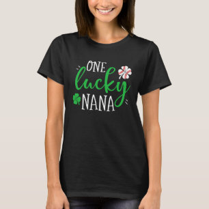 One Lucky Baseball Grandma Nana Shamrocks St Patri T-Shirt