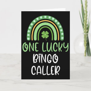 One Lucky Bingo Caller St. Patrick's Day Funny Rai Card