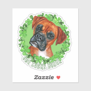 One Lucky Boxer Funny St. Patrick Dog 