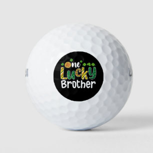 One Lucky Brother Matching Family St Patrick's Day Golf Balls