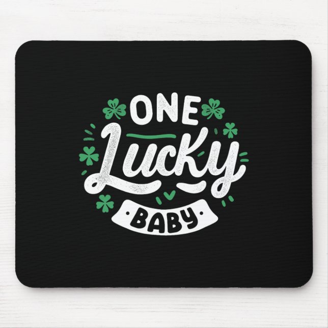 One Lucky By Shenanigans St Patricks Day Funny  Mouse Pad (Front)