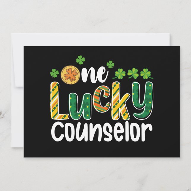 One Lucky Counsellor School St Patrick's Day Invitation (Front)