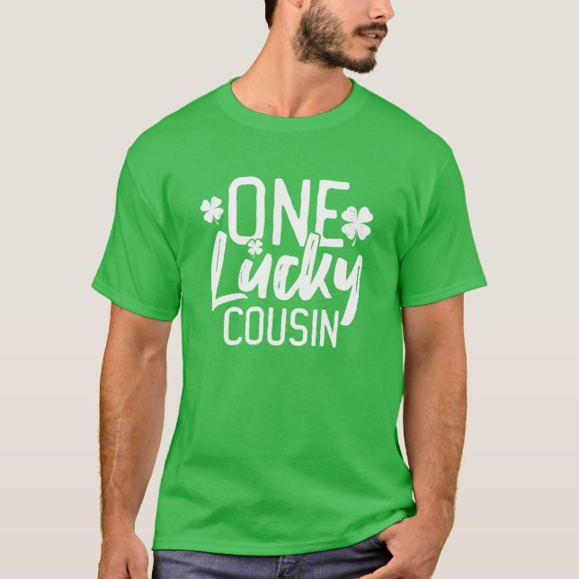 One Lucky Cousin St. Patrick's Day Matching Pajama T-Shirt (Front)