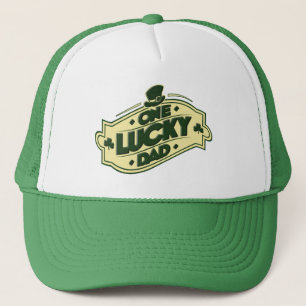 One Lucky Dad Clover Leaf Trucker Hat