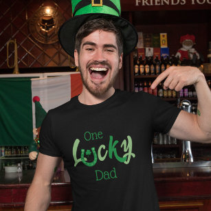 One Lucky Dad   Customisable St Patrick's Day T-Shirt