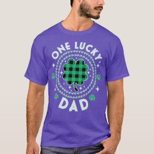 One Lucky Dad Irish St Patricks Day Shamrocks Gree T-Shirt