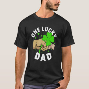 One Lucky Dad  Shamrock Sunset Irish St Patricks D T-Shirt