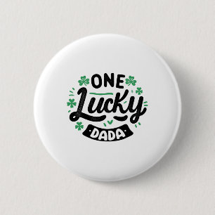 One Lucky Dada Irish Family Matching Saint Patrick 6 Cm Round Badge