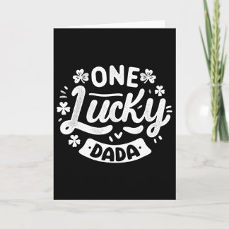 One Lucky Dada Irish Family Matching Saint Patrick Card