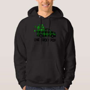 One Lucky Daddy Funny Father Irish Clovers St Patr Hoodie