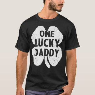 One Lucky Daddy St Patrick's Day Shamrock Dad Gif T-Shirt