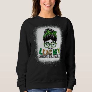 One Lucky Developmental Specialist Bleached St Pat Sweatshirt