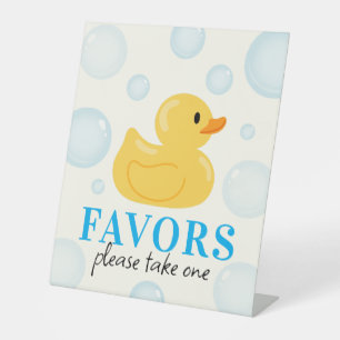 One Lucky Duck 1st Birthday Party Favours  Pedestal Sign