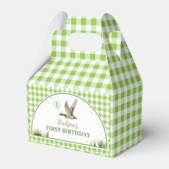 One Lucky Duck Birthday Favour Box (Front Side)