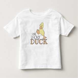 One Lucky Duck Cute Cartoon Graphic Toddler T-Shirt