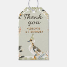 One Lucky Duck Cute Duckling Gingham 1st Birthday
